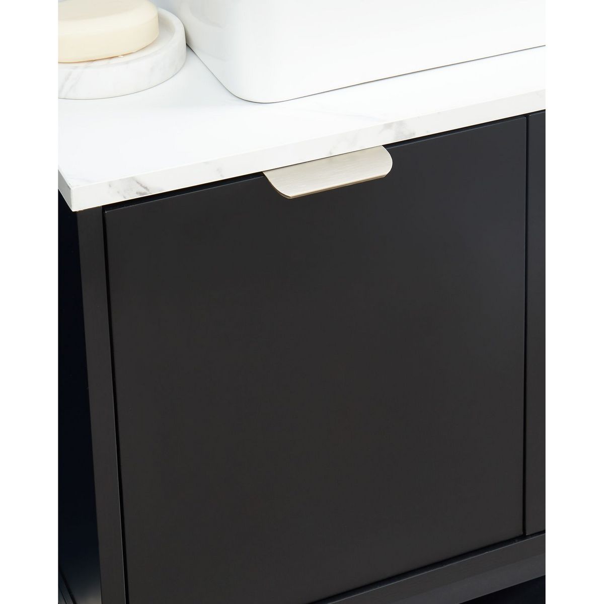 Meuble de salle de bain sous-vasque 2 portes et 1 étagère L60cm OLHAO