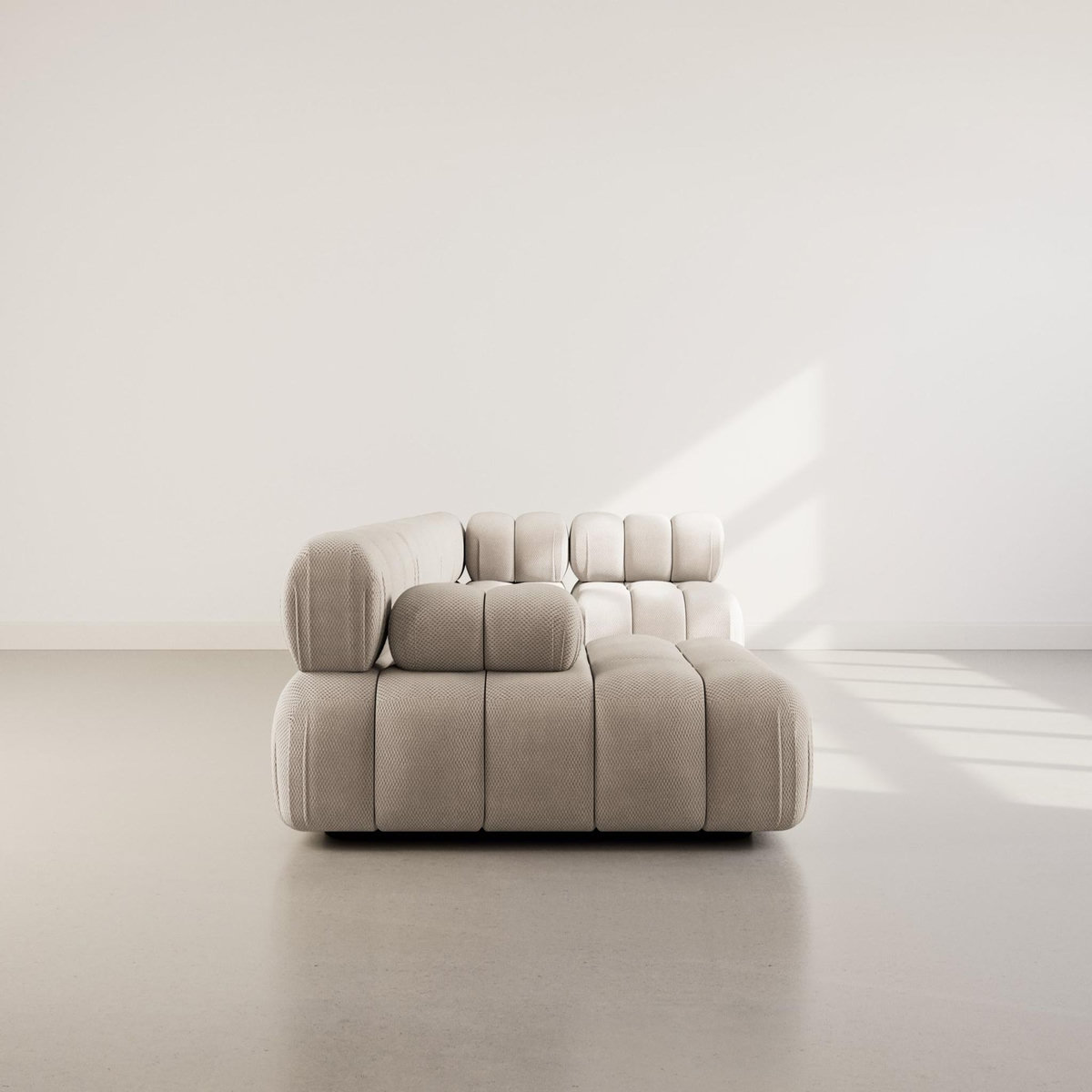 LISA DESIGN Ruby - canapé panoramique modulable d'angle droit 7 places en velours texturé