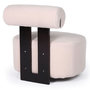 Voir la diapositive 4 : Paris Prix Fauteuil Design en Tissu Bouclette  Jasper  73cm Beige