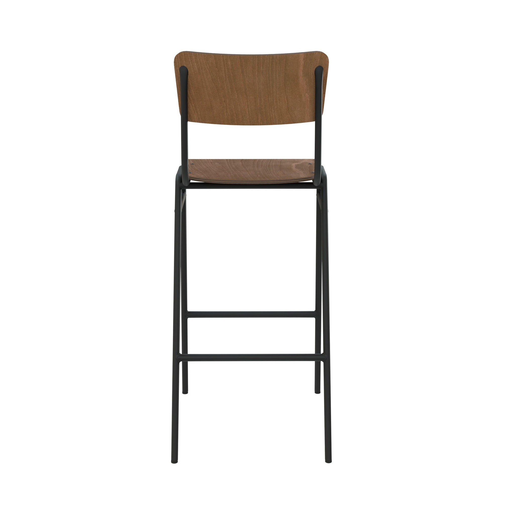 Voir la diapositive 3 : MAISON PAVANE Lot de 2 chaises de bar 75 cm en bois-clem