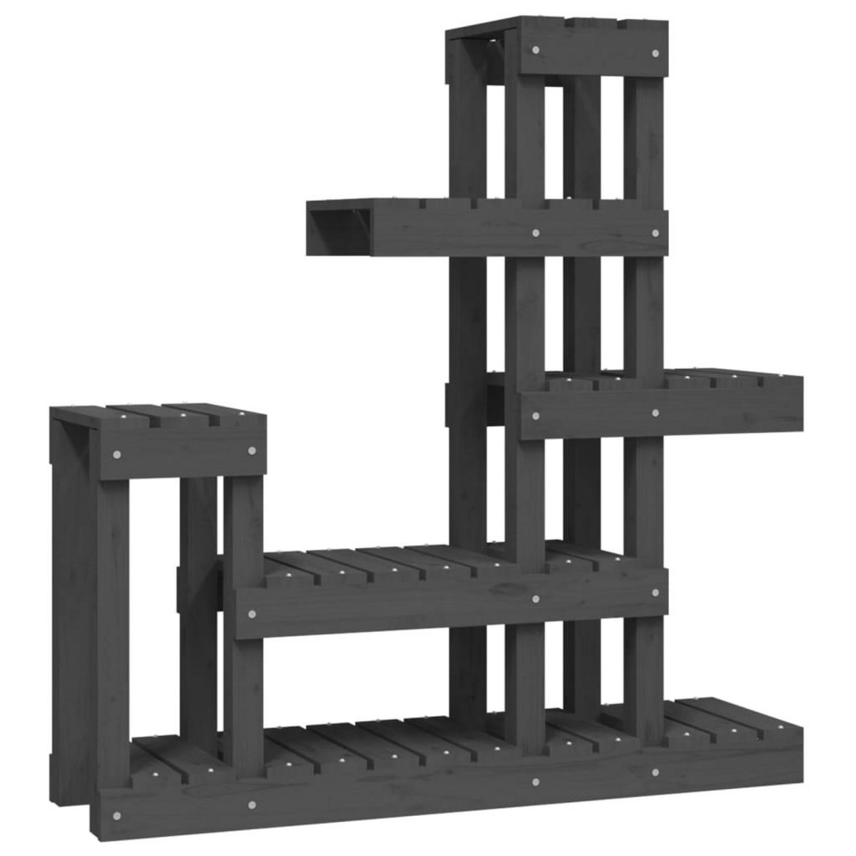 VIDAXL Support a plantes Gris 92x25x97 cm Bois massif de pin