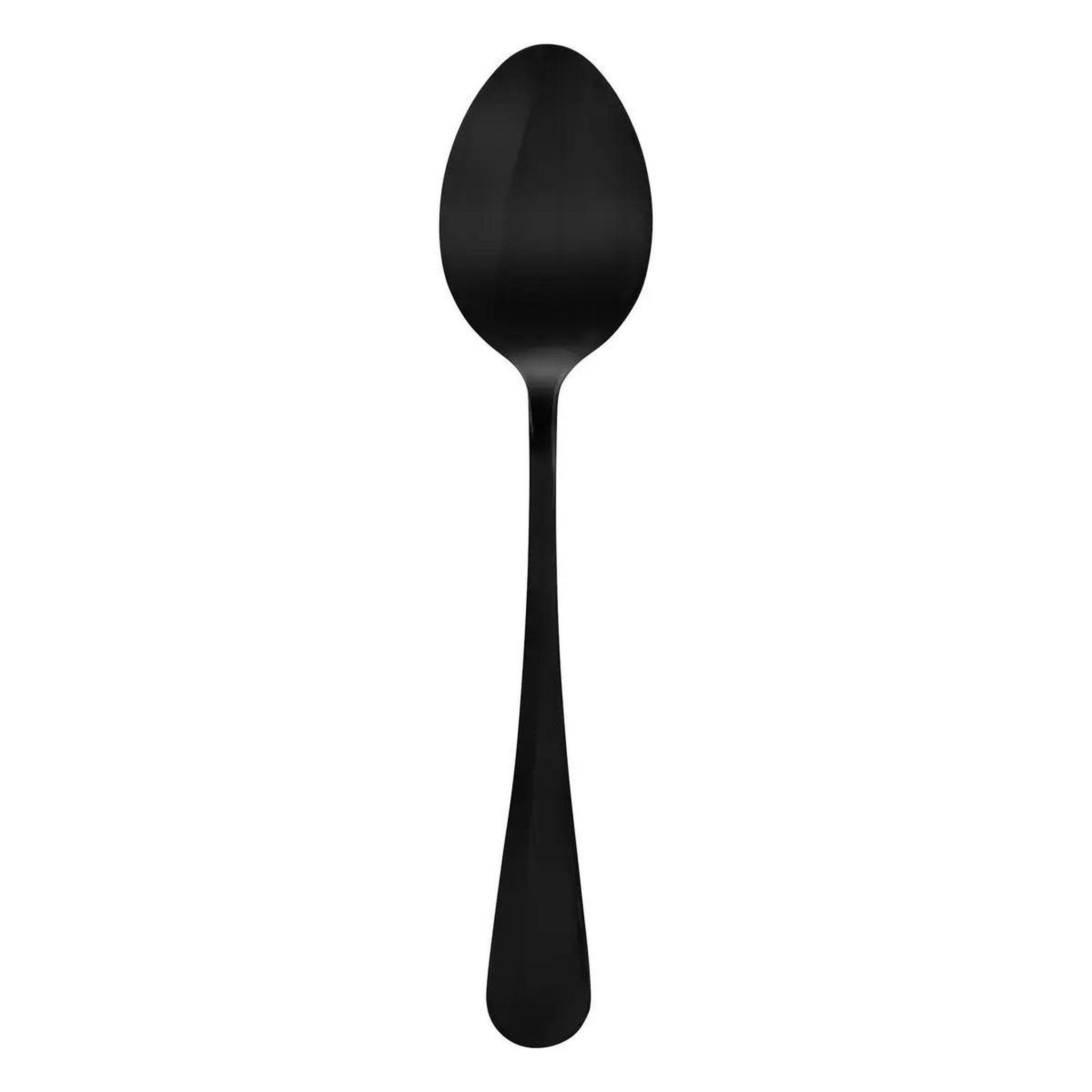 Voir la diapositive 2 : SECRET DE GOURMET Lot de 4 cuillères à soupe en inox  shadow  20cm noir