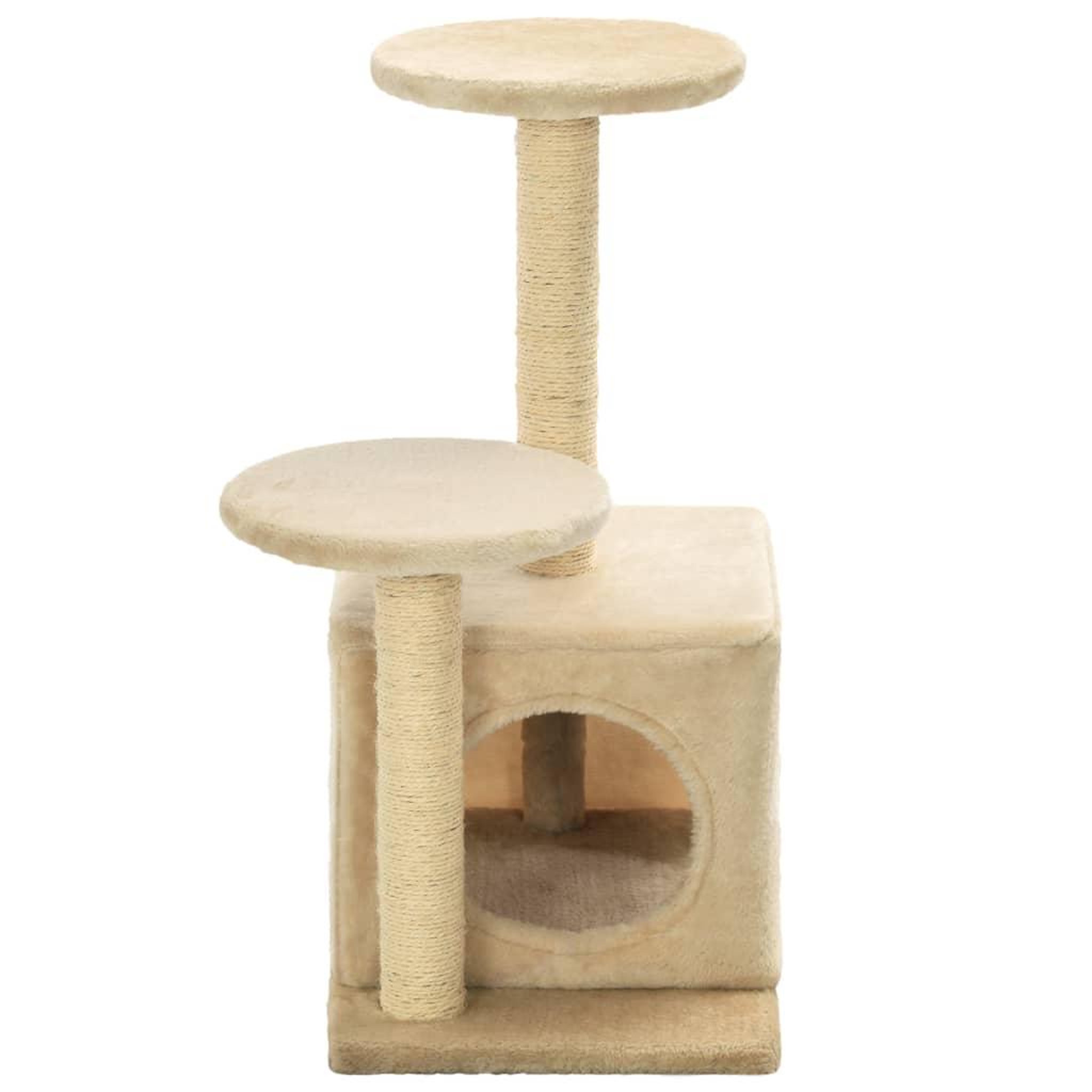 Voir la diapositive 5 : VIDAXL Arbre a chat avec griffoir en sisal 60 cm beige