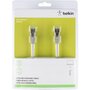 Voir la diapositive 2 : Belkin Câble Ethernet 1M Droit CAT5 STP A3L793BT10M-H-S