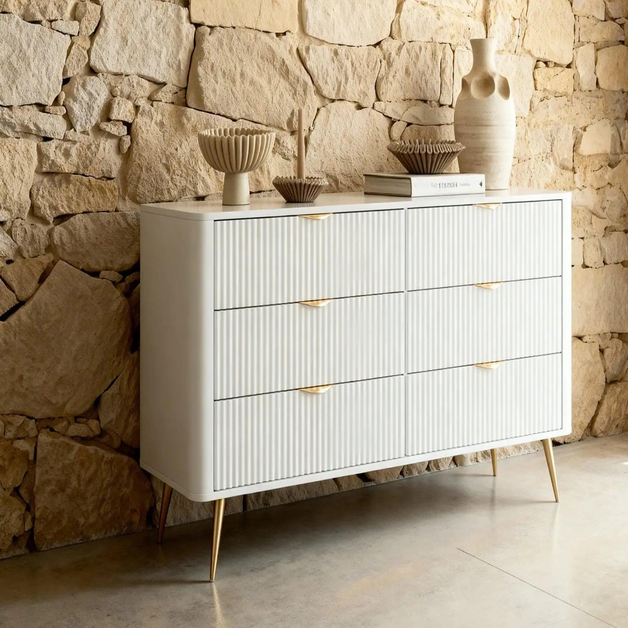 Voir la diapositive 3 : CASANOVA PARIS Joudy - buffet 163cmeffet rainuré