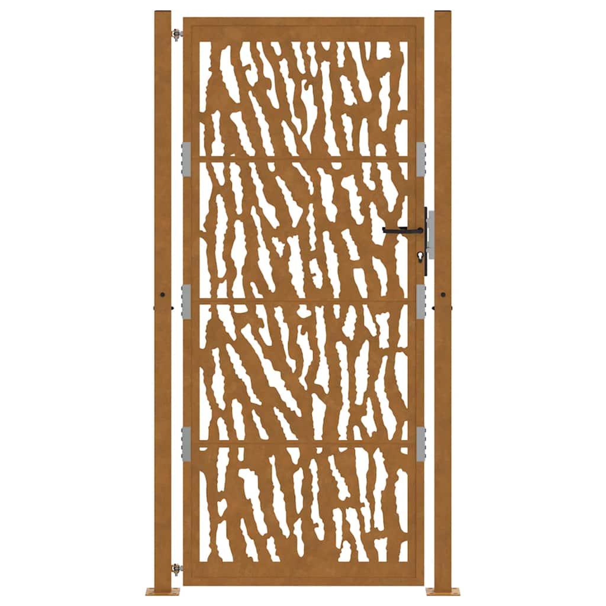 Voir la diapositive 3 : VIDAXL Porte de jardin acier resistant aux intemperies design traces