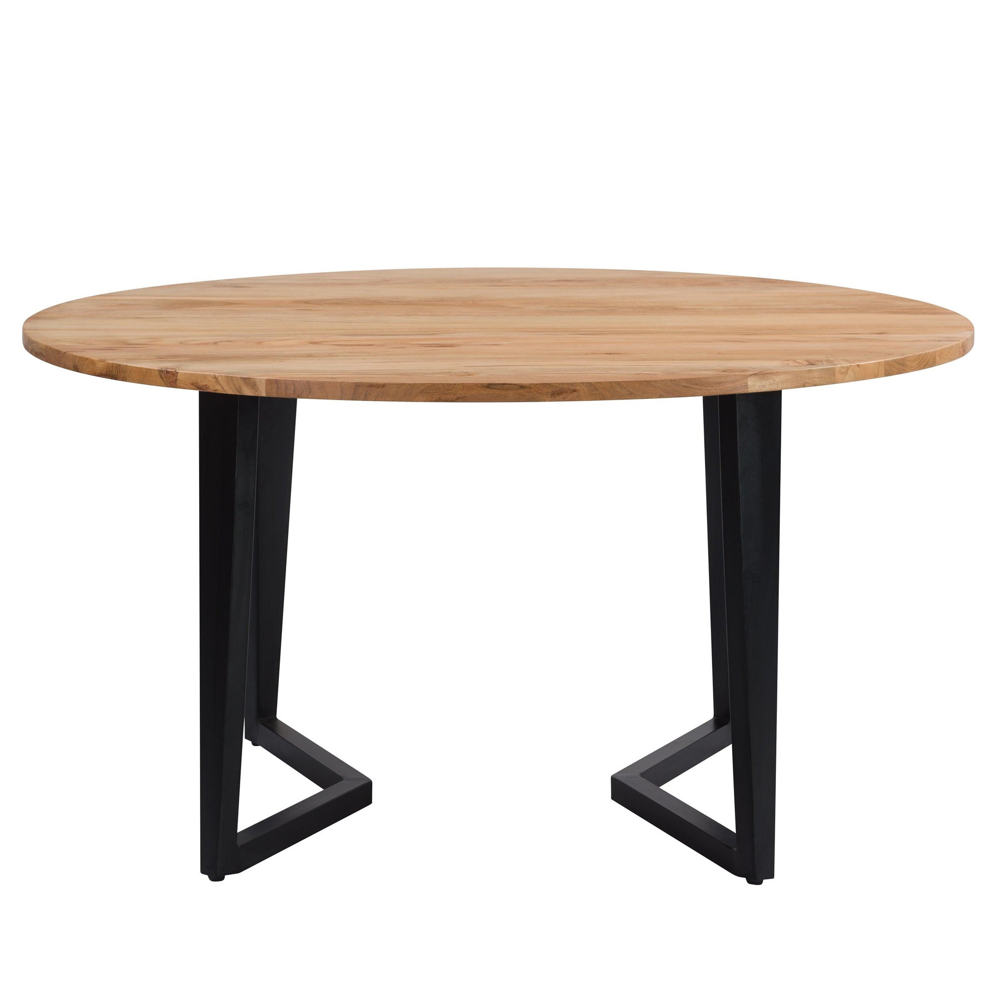Voir la diapositive 6 : MAISON PAVANE Table ronde 6 personnes en bois d'acacia et métal 140 cm-moorea