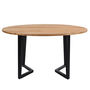 Voir la diapositive 6 : MAISON PAVANE Table ronde 6 personnes en bois d'acacia et métal 140 cm-Moorea