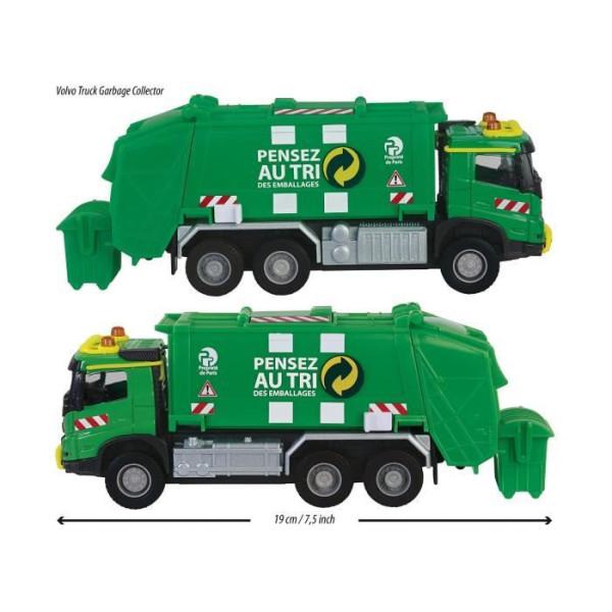 Voir la diapositive 3 : Majorette Véhicule Majorette GS Volvo Camion Poubelle 19 cm