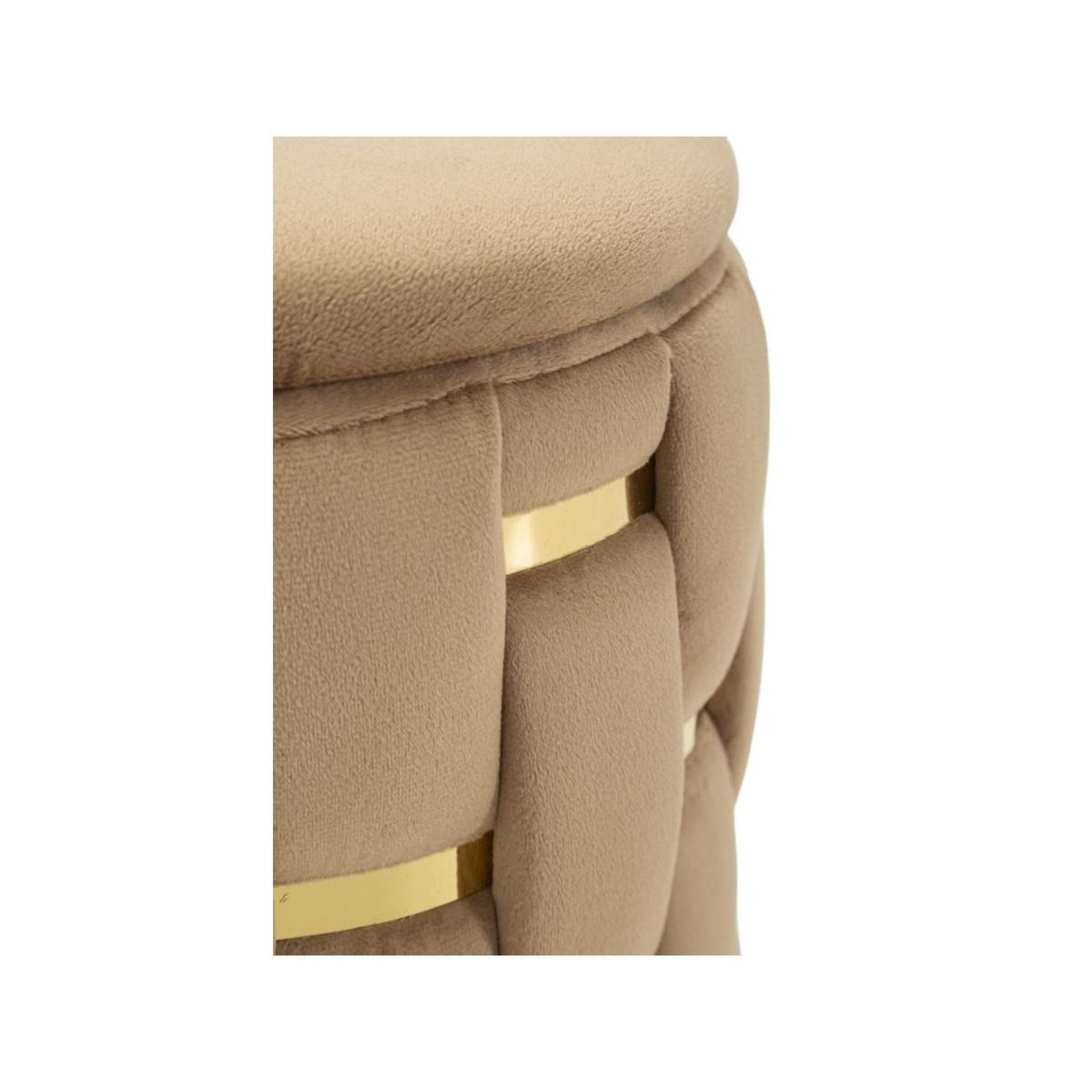 Voir la diapositive 4 : Paris Prix Lot de 2 poufs coffres  shanty  42cm marron & or