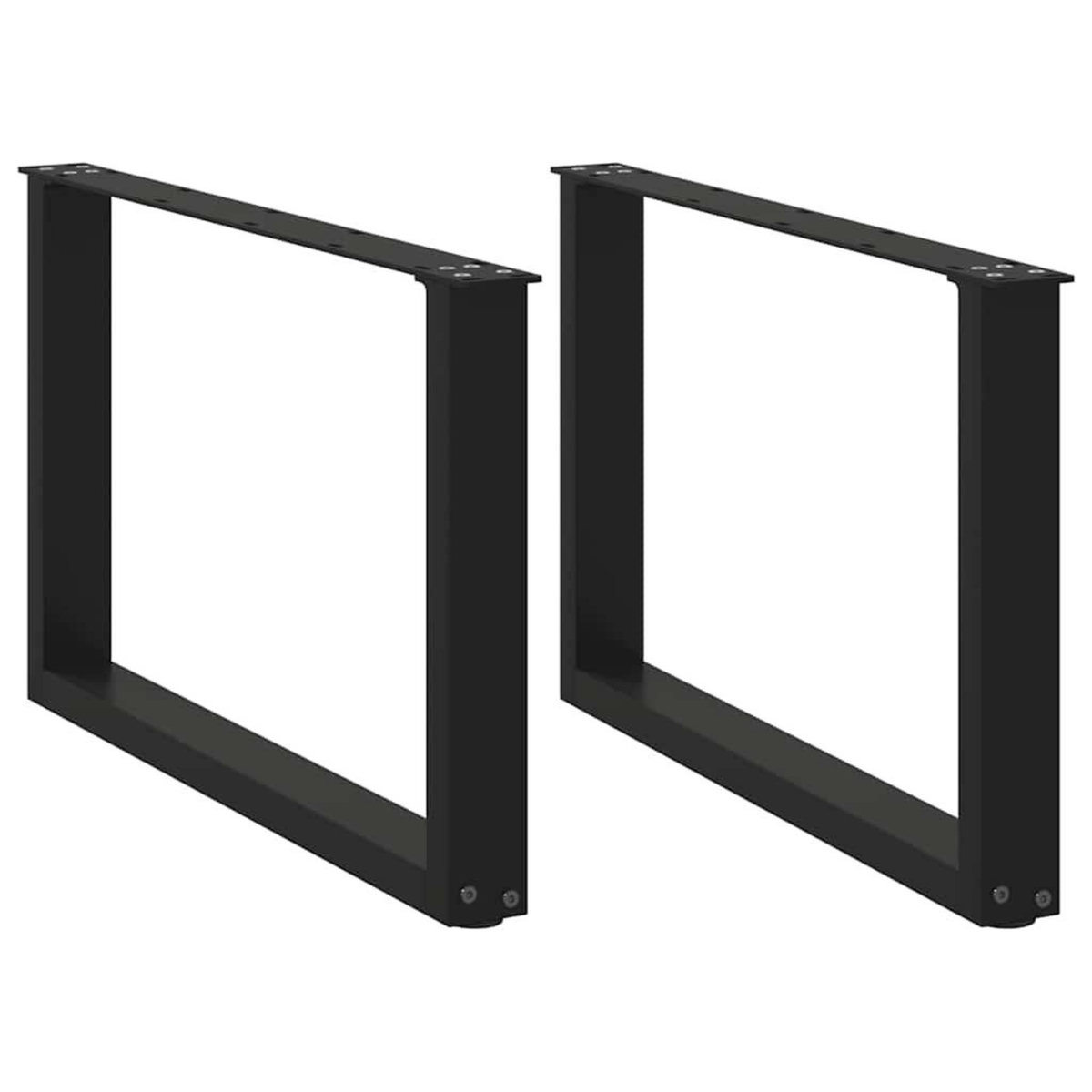 VIDAXL Pieds de table basse forme de U 2 pcs noir 60x(42-43) cm acier