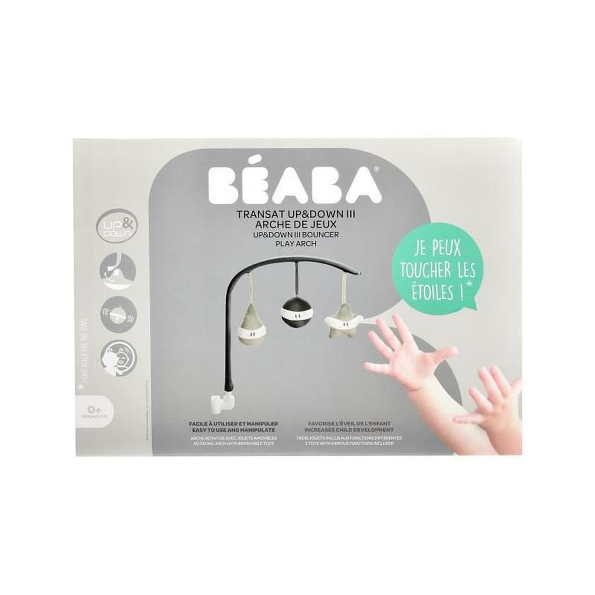 Voir la diapositive 3 : BEABA BEABA Arche de Jeux Transat Up+Down III - Gris