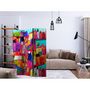 Voir la diapositive 2 : Paris Prix Paravent 3 Volets  Rainbow Hued Town  135x172cm