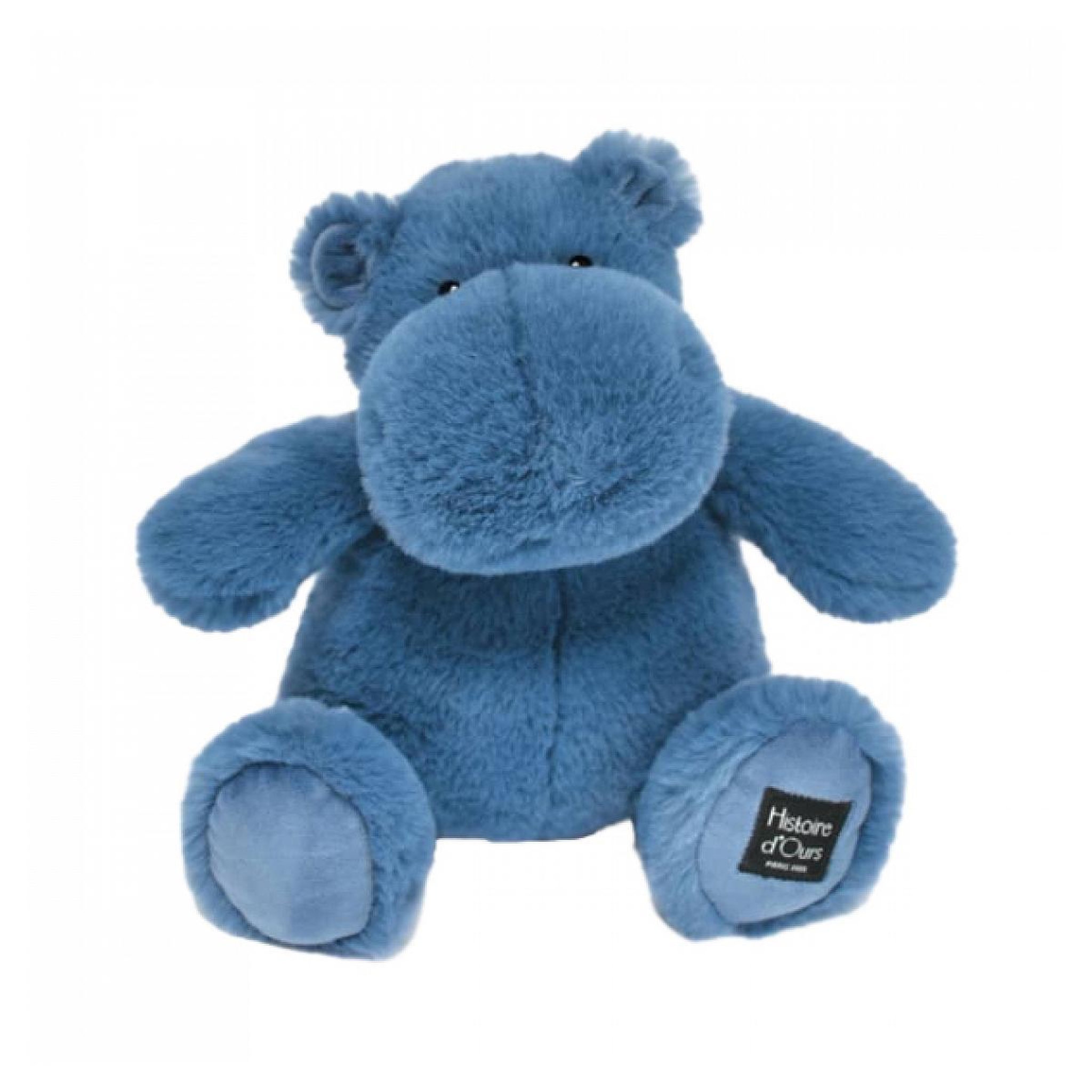 Histoire D'Ours Hip'pie blue - hippopotame Bleu 25cm