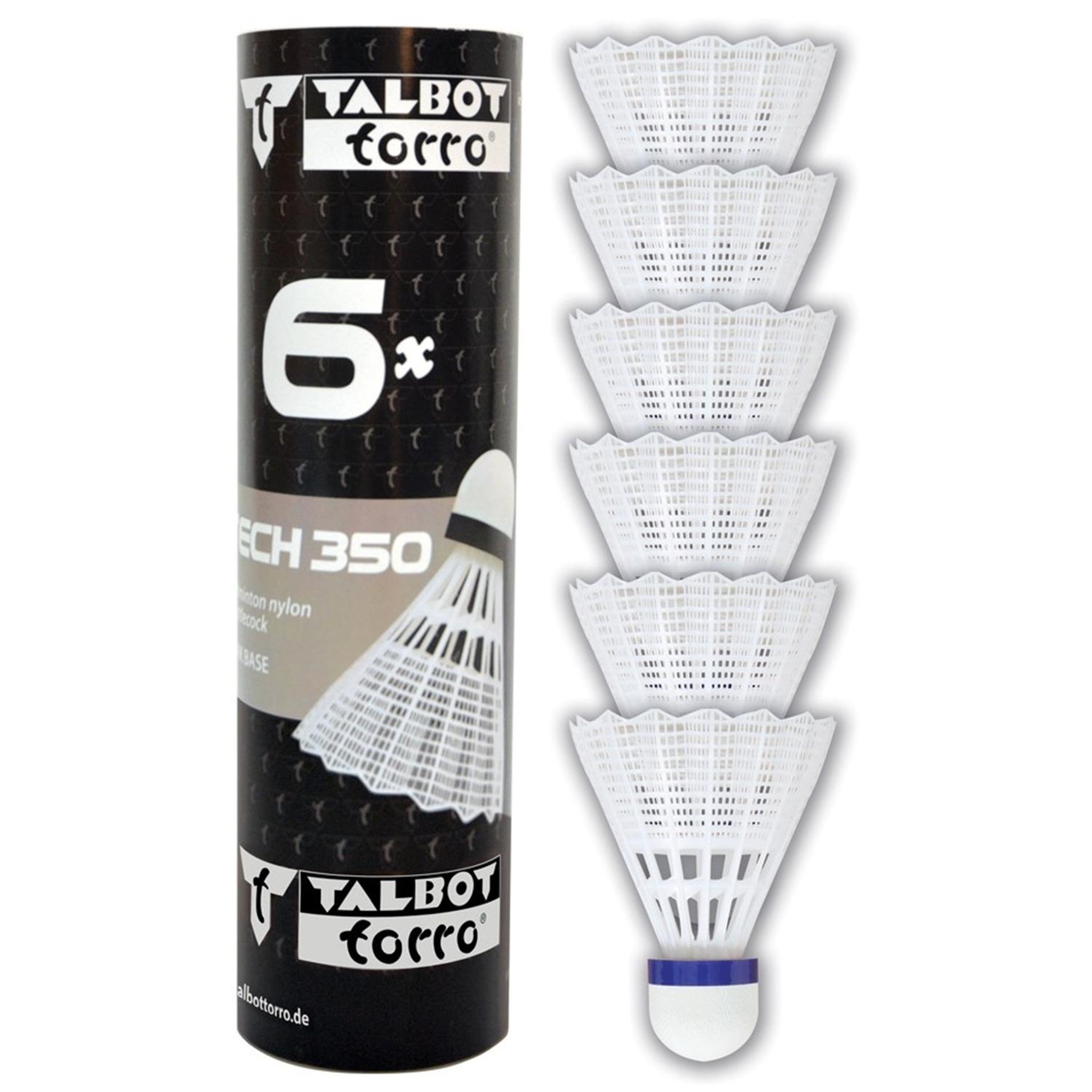 MTS Talbot-Torro Boîte de 6 Volants Badminton Tech 350