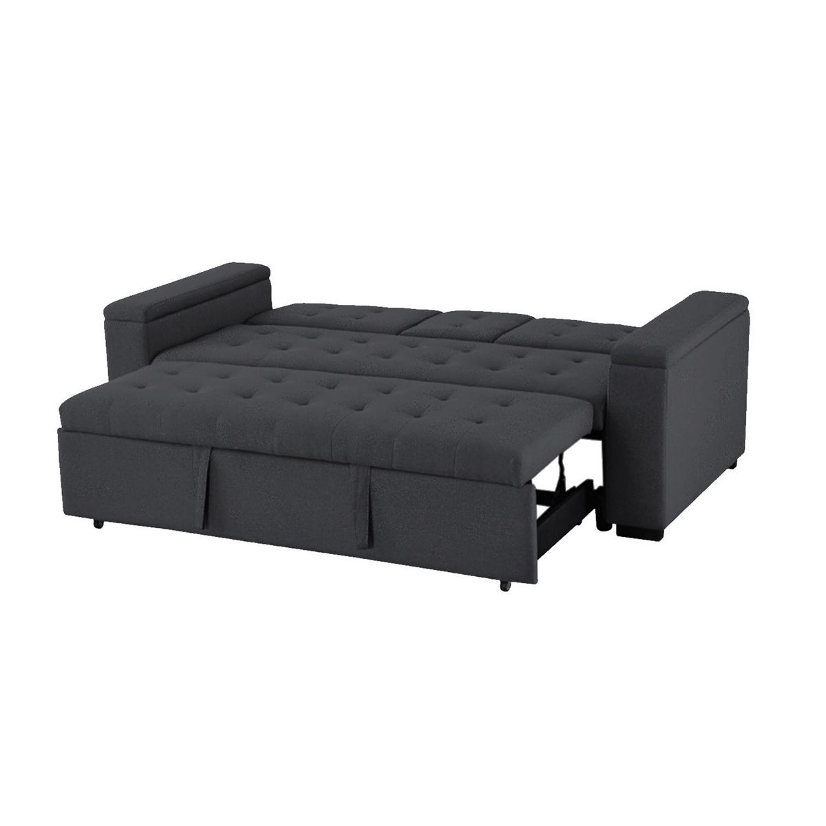 CONCEPT USINE Canapé convertible 3 places en tissu gris foncé NOHO