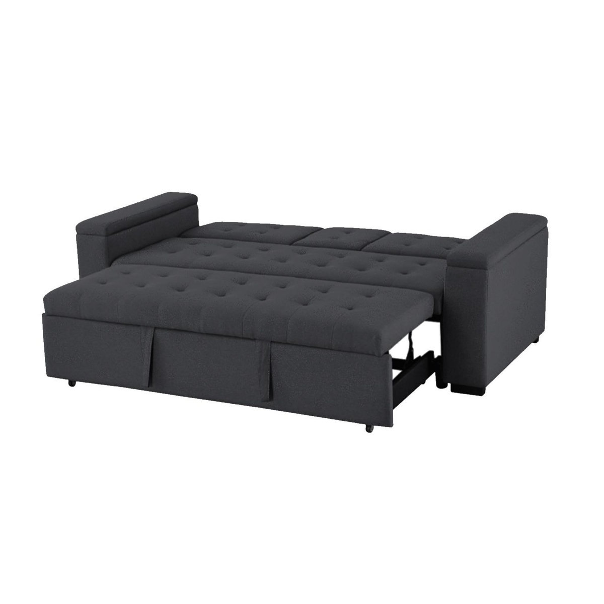 CONCEPT USINE Canapé convertible 3 places en tissu gris foncé NOHO