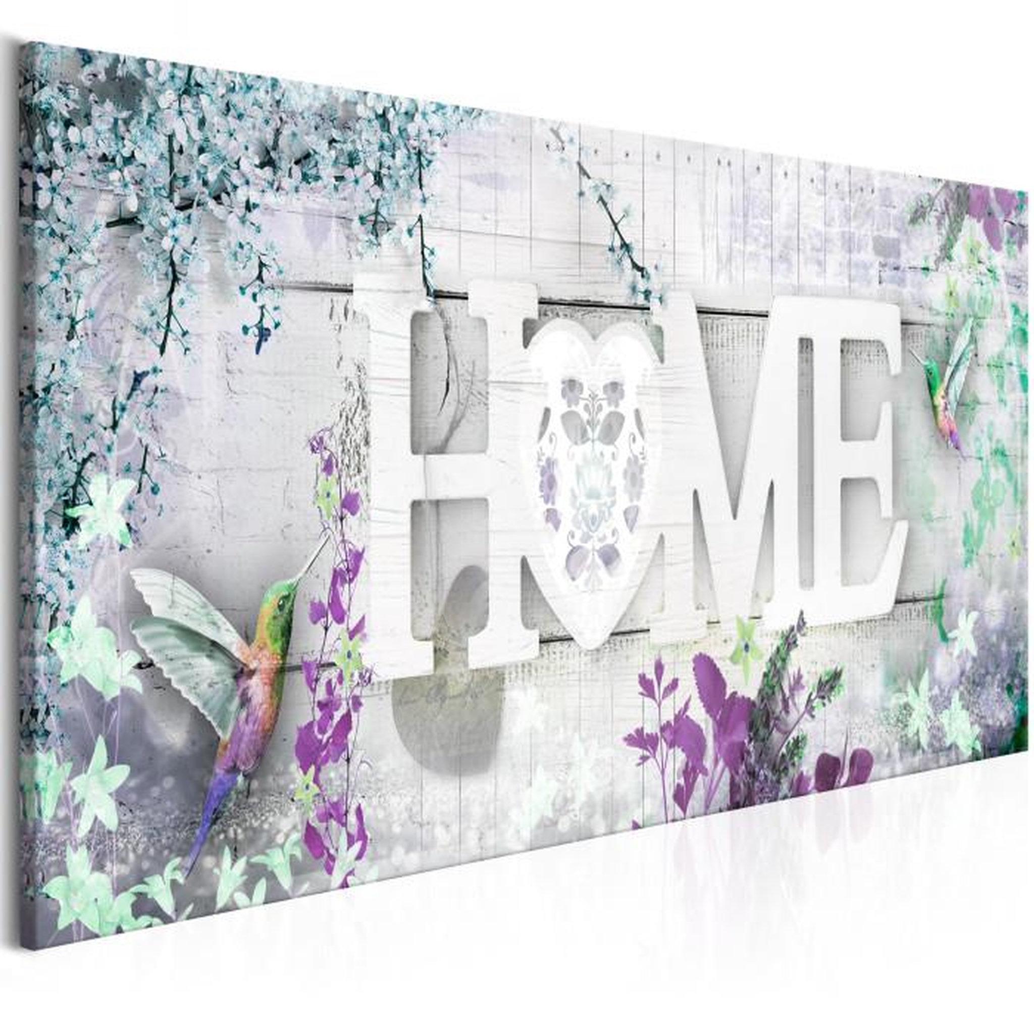 Paris Prix Tableau Imprimé  Home & Hummingbirds Green Narrow. Coloris disponibles : Multicolore