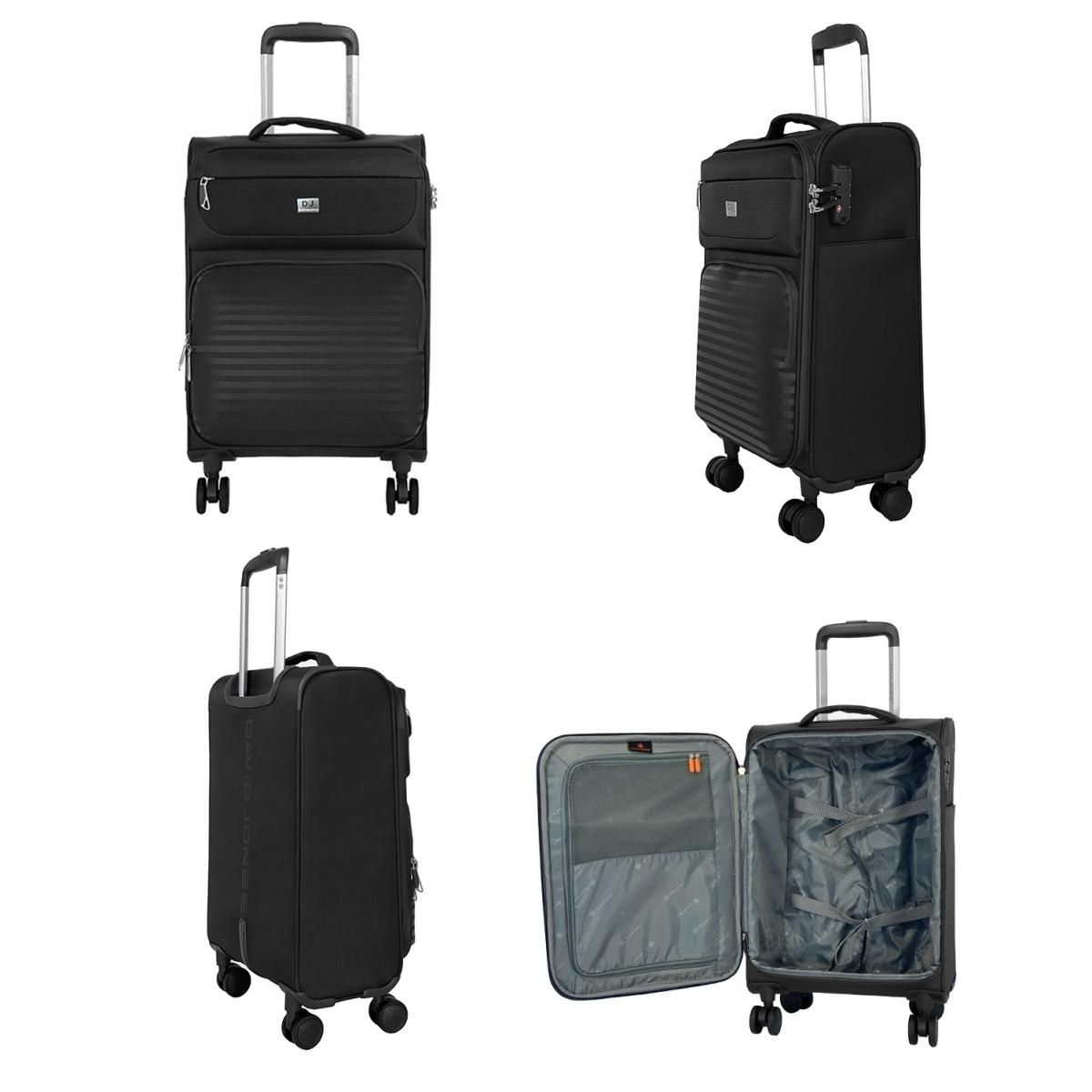 David Jones Lot de 3 valises dont 1 cabine souples