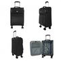 Voir la diapositive 3 : David Jones Lot de 3 valises dont 1 cabine souples