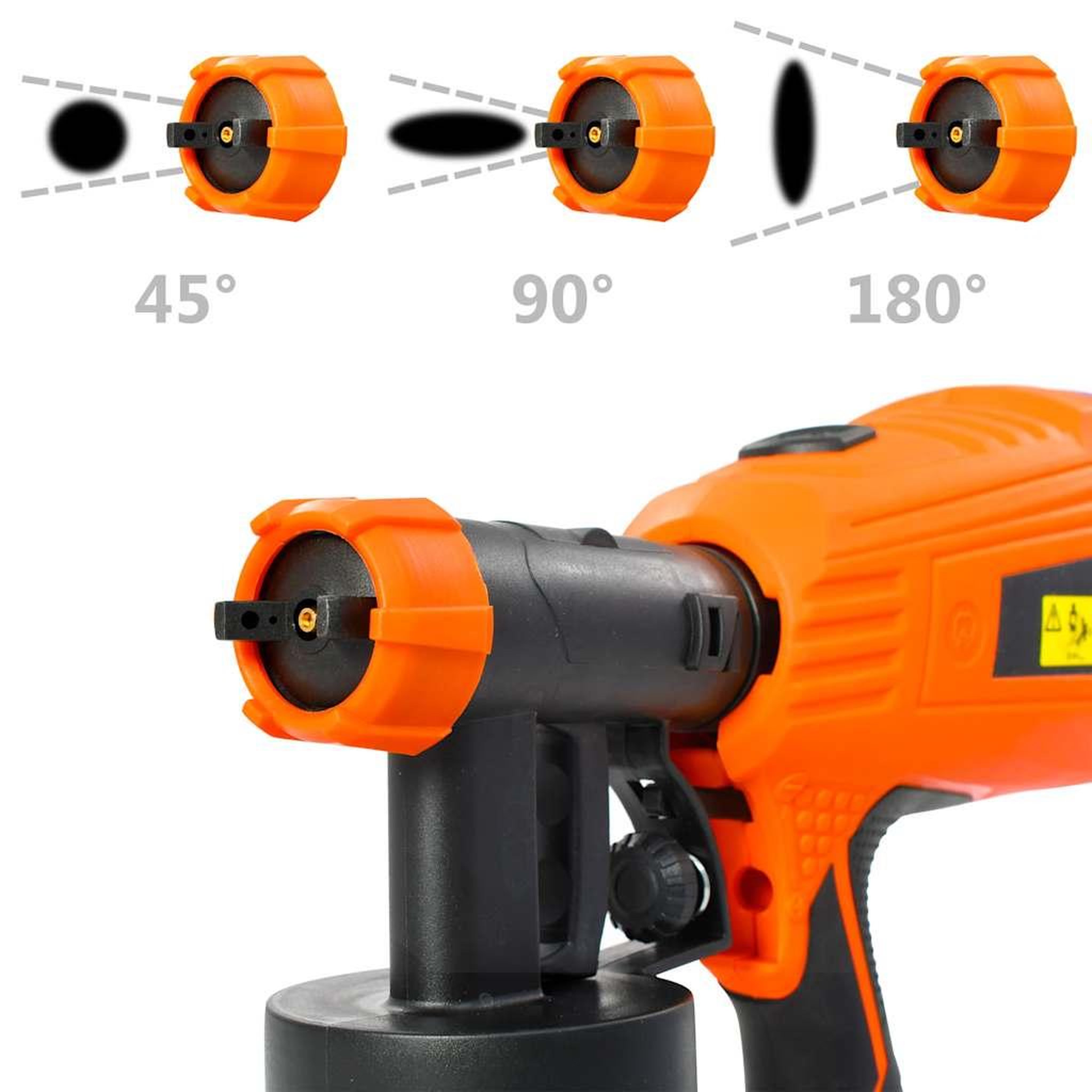 Voir la diapositive 3 : VIDAXL Pistolet a peinture electrique et 3 tailles de buses 500W 800ml