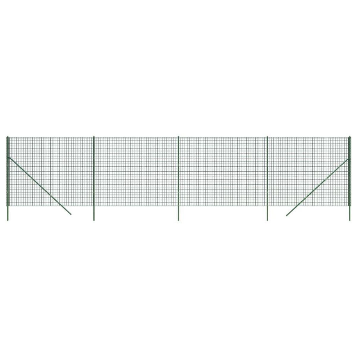 VIDAXL Cloture en treillis metallique vert 1,8x10 m acier galvanise