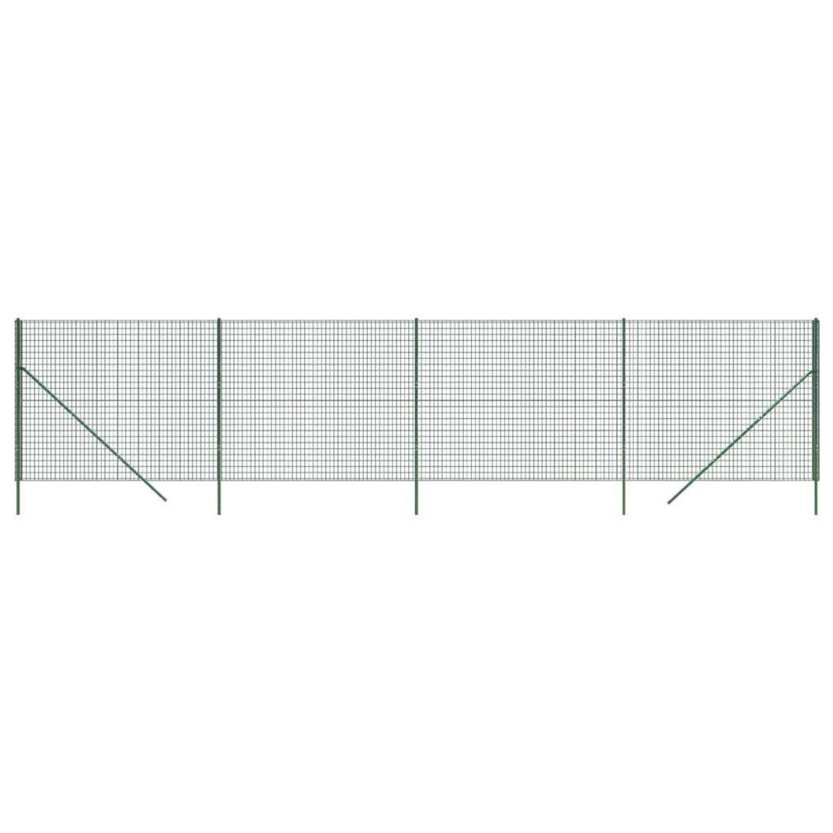 VIDAXL Cloture en treillis metallique vert 1,8x10 m acier galvanise