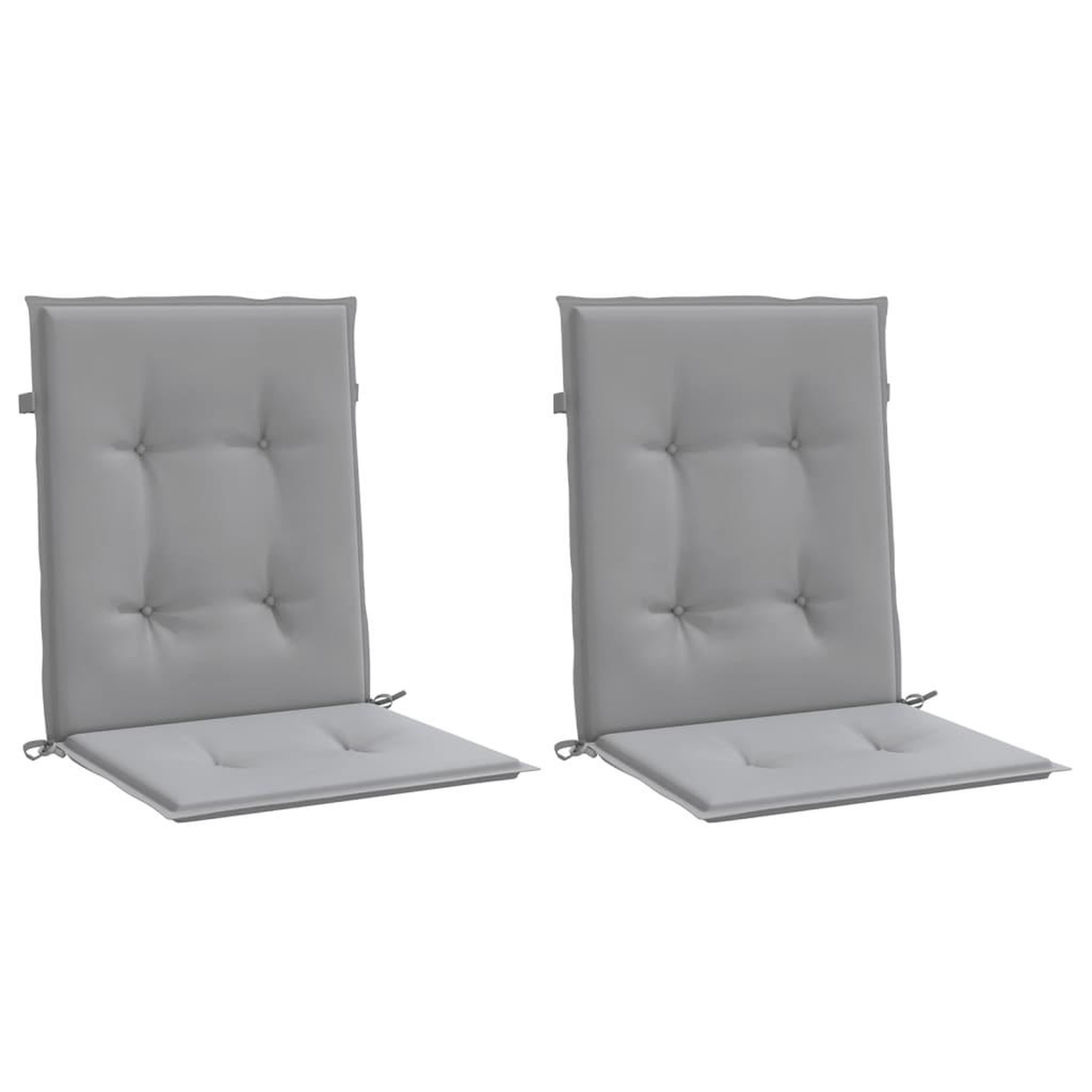 Voir la diapositive 3 : VIDAXL Coussins de chaise de jardin a dossier bas lot de 2 gris