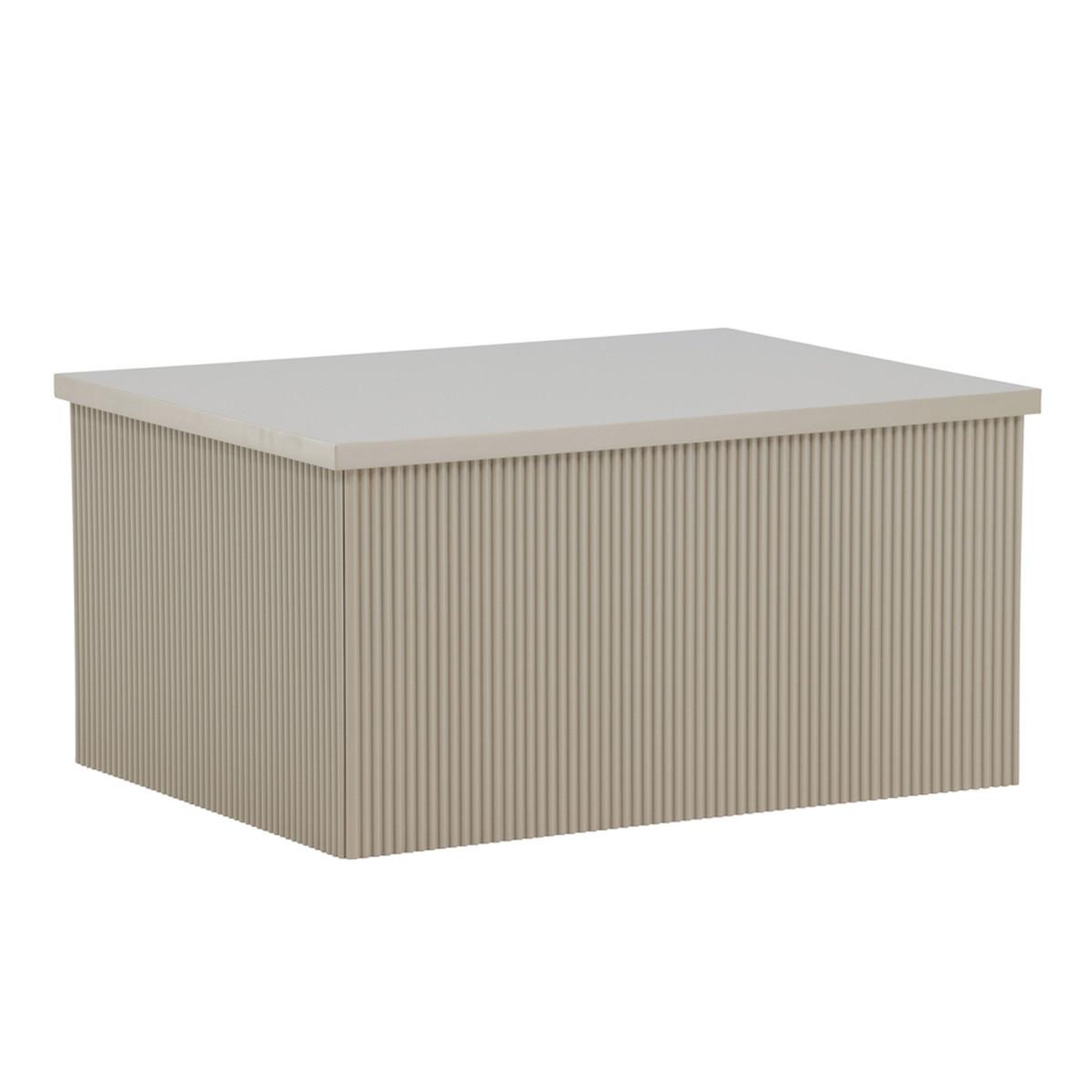 Paris Prix Table basse nervurée  lenox  80cm beige