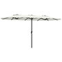 Voir la diapositive 1 : OUTSUNNY Parasol de jardin double XXL manivelle UV50+ housse de protection incluse crème
