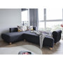 Voir la diapositive 3 : BEST MOBILIER Olli - canapé d'angle droit - convertible - avec coffre - 4 places - en tissu