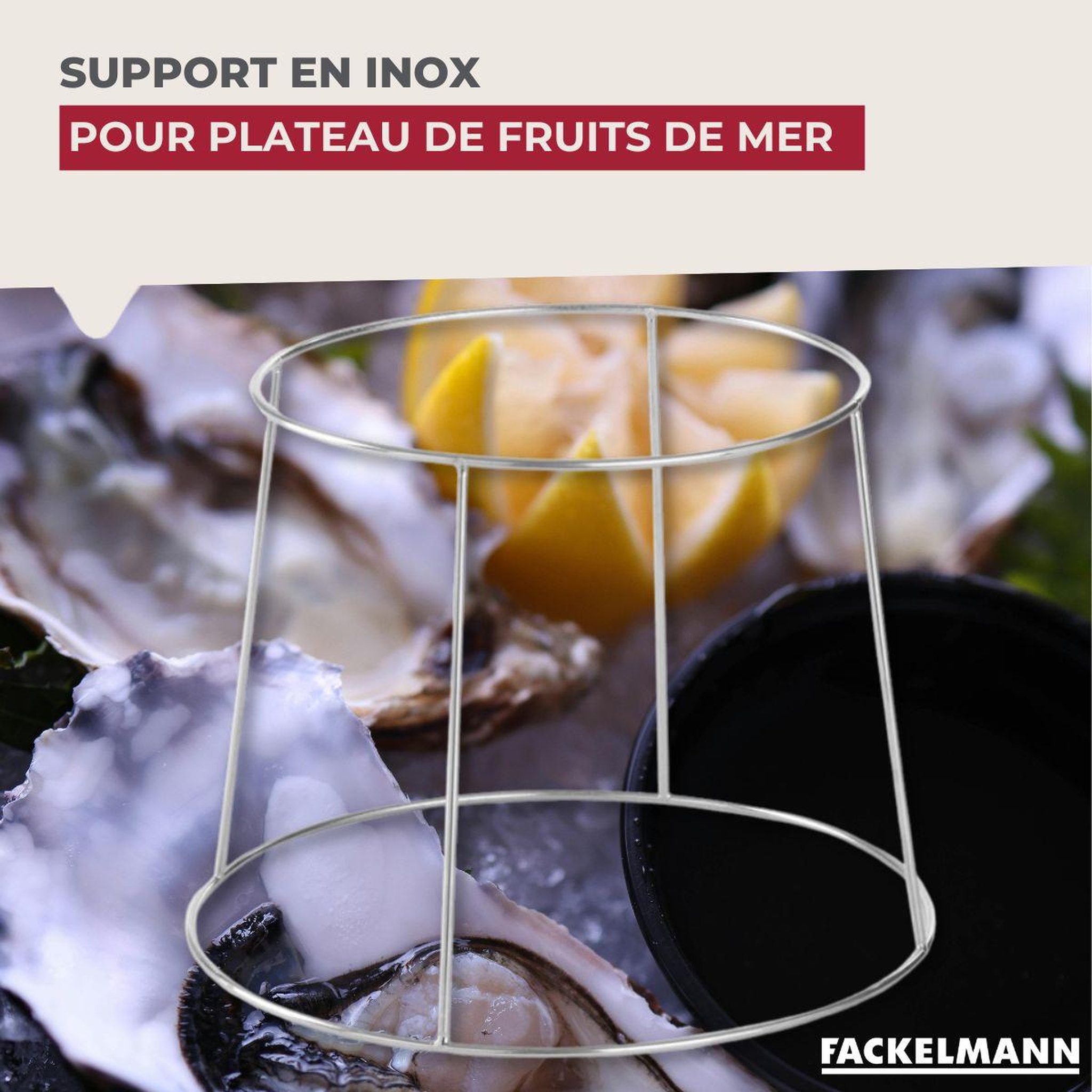 Voir la diapositive 2 : Fackelmann Support pour plateau de fruits de mer fackelmann