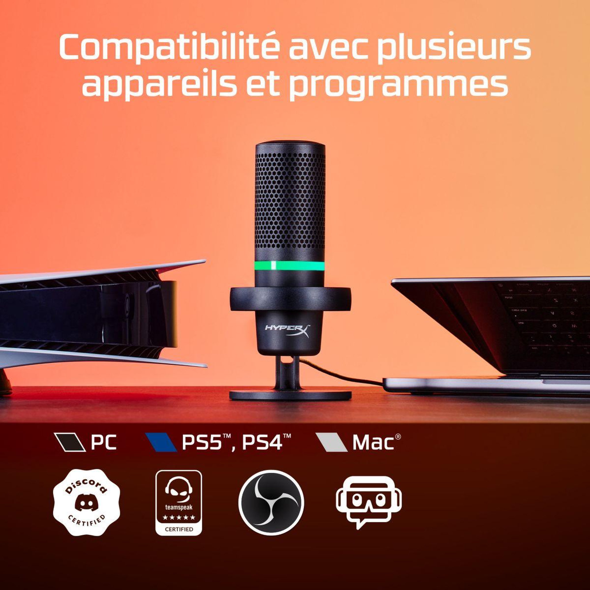 Voir la diapositive 4 : HyperX Micro Streaming DuoCast