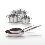 ELO Lot Poêles 24cm & 32cm et Faitouts 14/16/20cm Elo Bistro Line