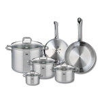 ELO Ensemble de 2 Poêles de cuisson 24 et 28 cm et 4 faitouts 12, 16, 20 et 26 cm Elo Profi Citrin