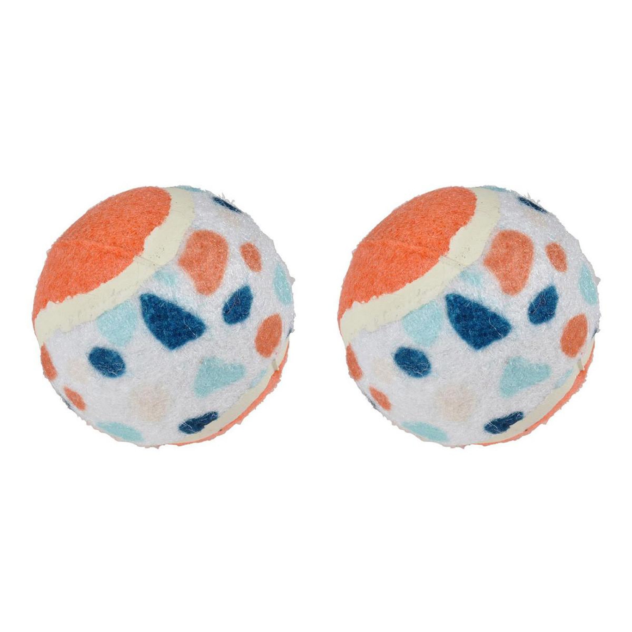 Voir la diapositive 1 : HOMEA Lot de 2 balles de tennis  terrazzo  5cm multicolore