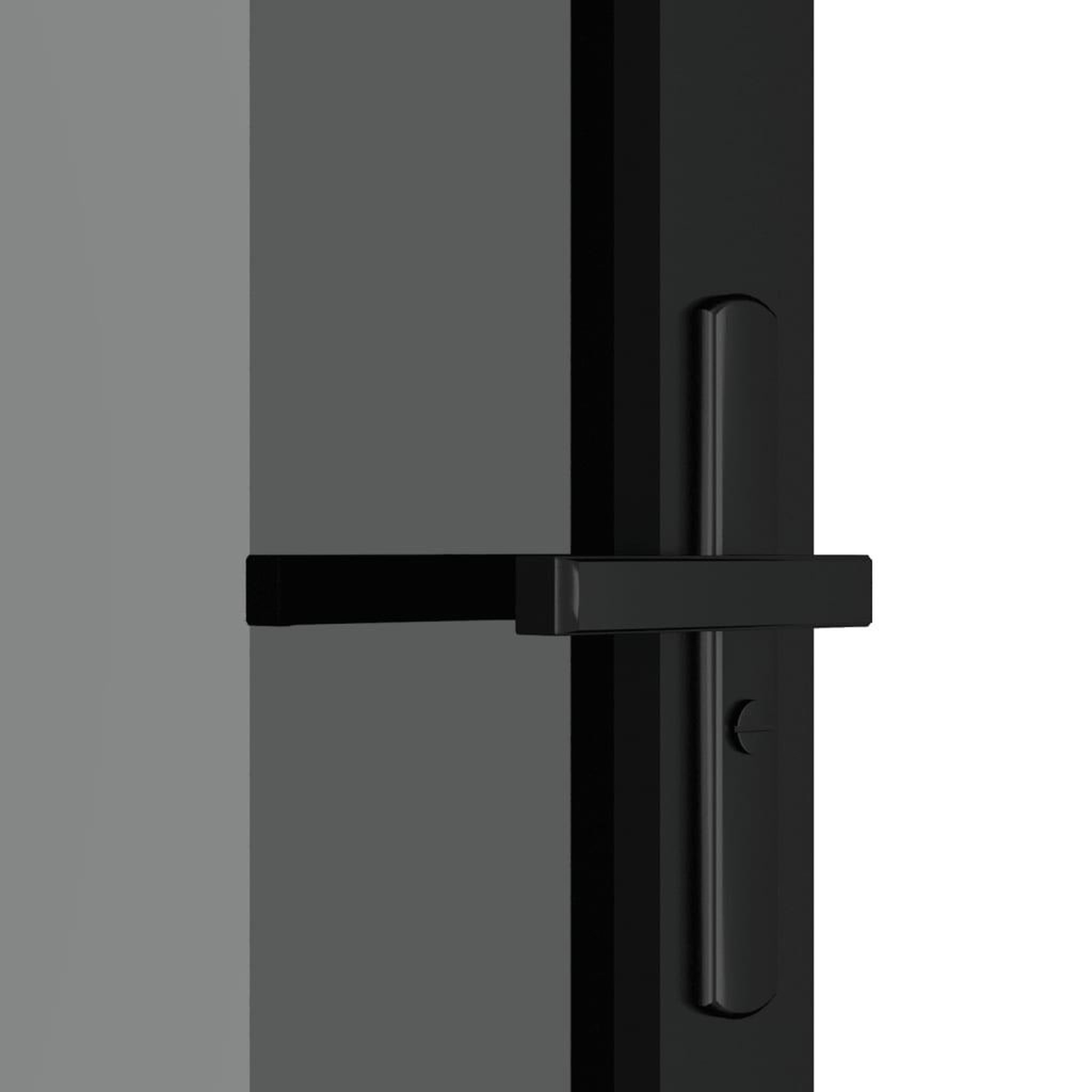Voir la diapositive 5 : VIDAXL Porte interieure 76x201,5 cm Noir Verre ESG et aluminium