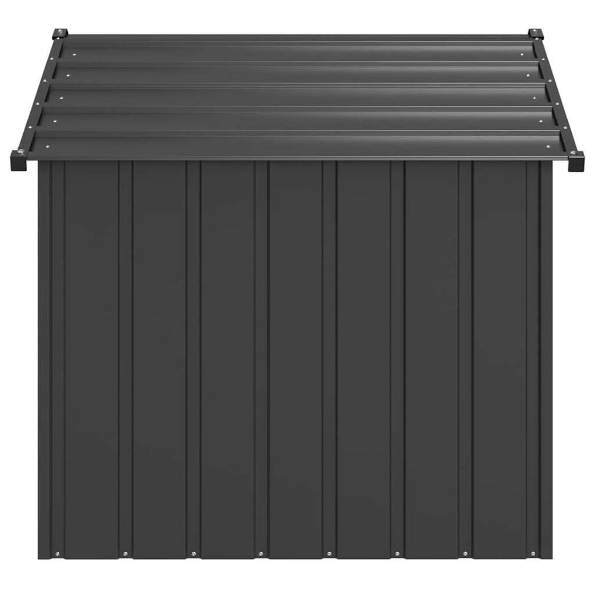 VIDAXL Niche pour chien avec toit noir 131x101x102 cm acier galvanise