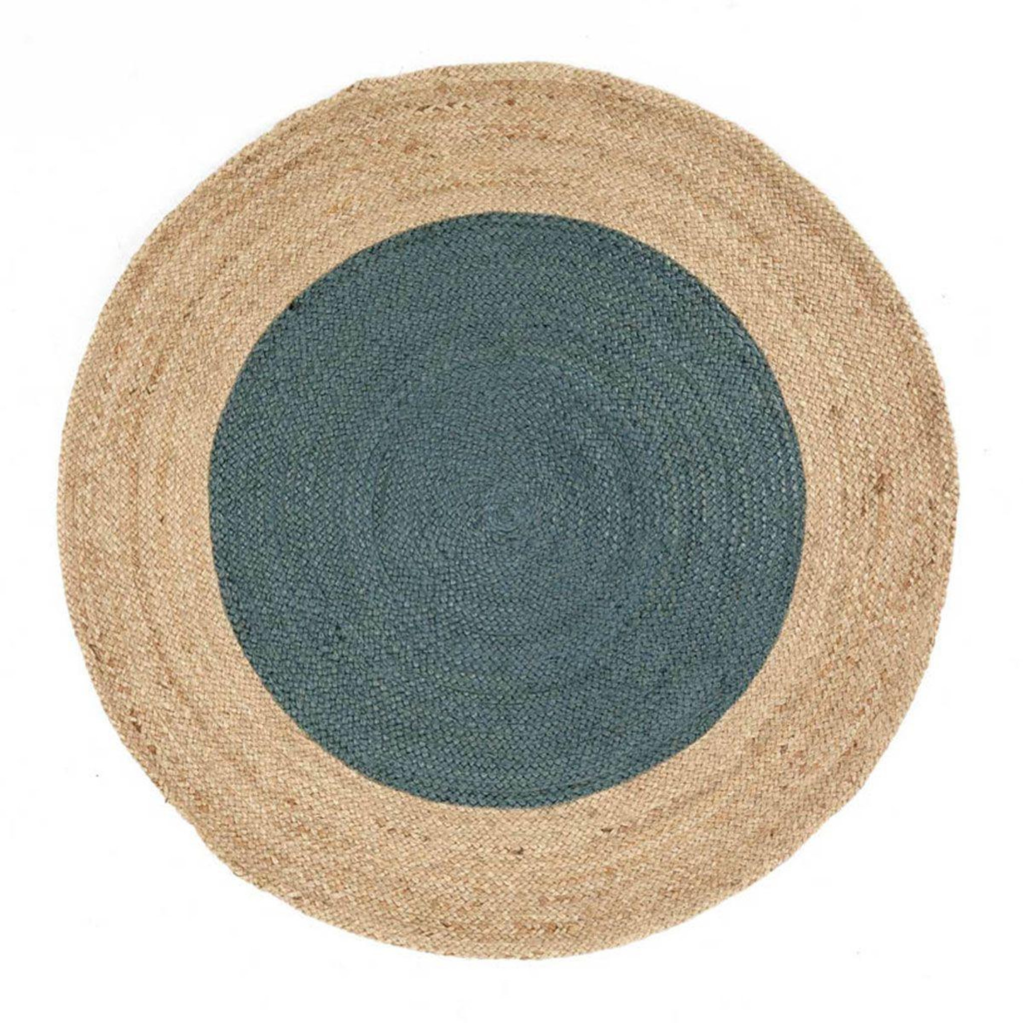 Voir la diapositive 1 : Douceur d'Intérieur Tapis rond en jute  napoli  120cm bleu