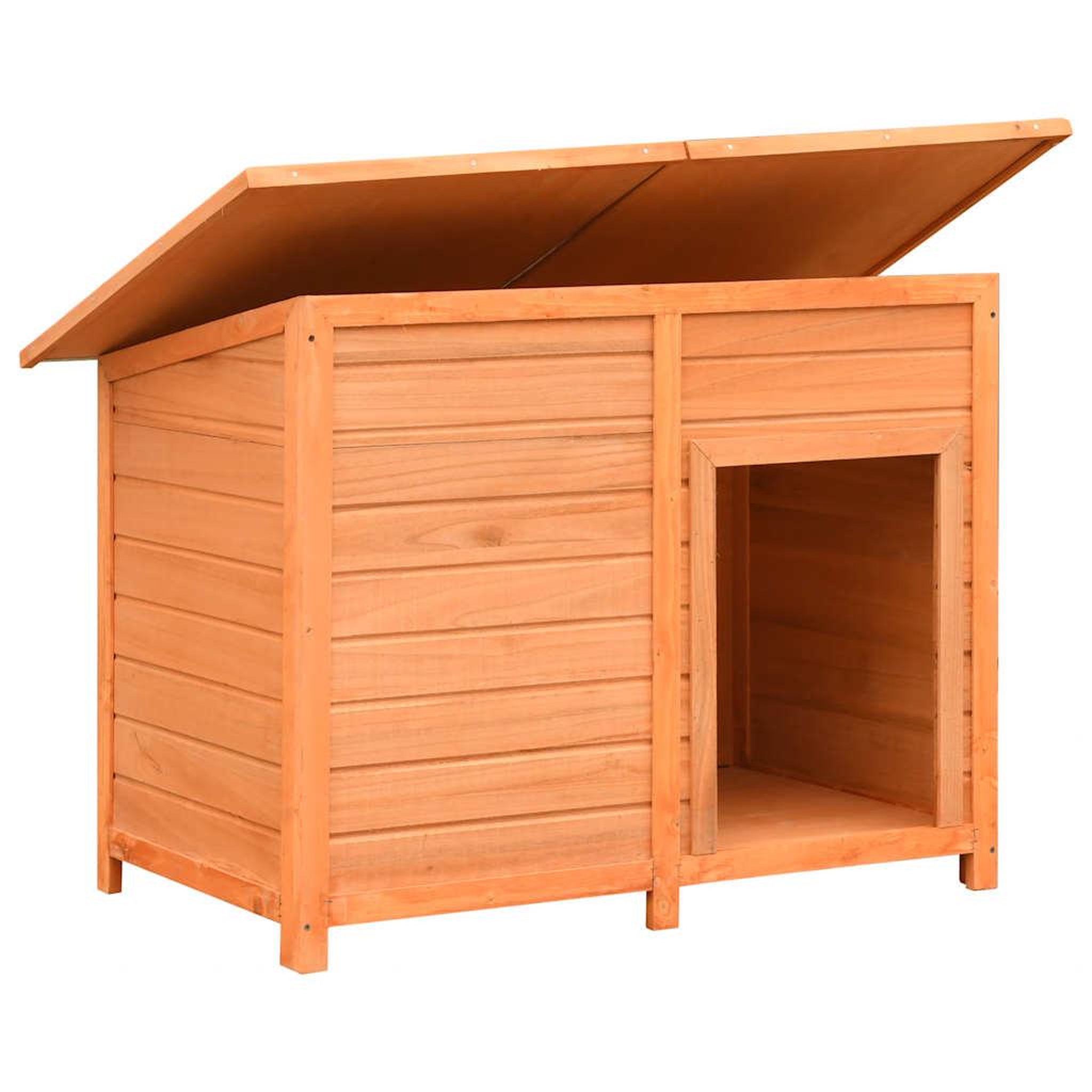 Voir la diapositive 4 : VIDAXL Niche pour chiens bois de pin et de sapin solide 120x77x86 cm
