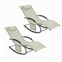 Voir la diapositive 1 : SOBUY SoBuy - Lot de 2 chaises à bascule pour jardin - Moderne - OGS28X2