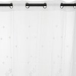 ATMOSPHERA Voilage brodé étoiles - 140 x 240 cm - Blanc