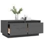 Voir la diapositive 5 : VIDAXL Table basse Gris 80x50x35 cm Bois massif de pin