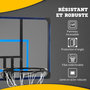 Voir la diapositive 5 : HOMCOM Panier de basket-ball mural - panneau de basket à accrocher - visserie incluse - acier PC bleu noir