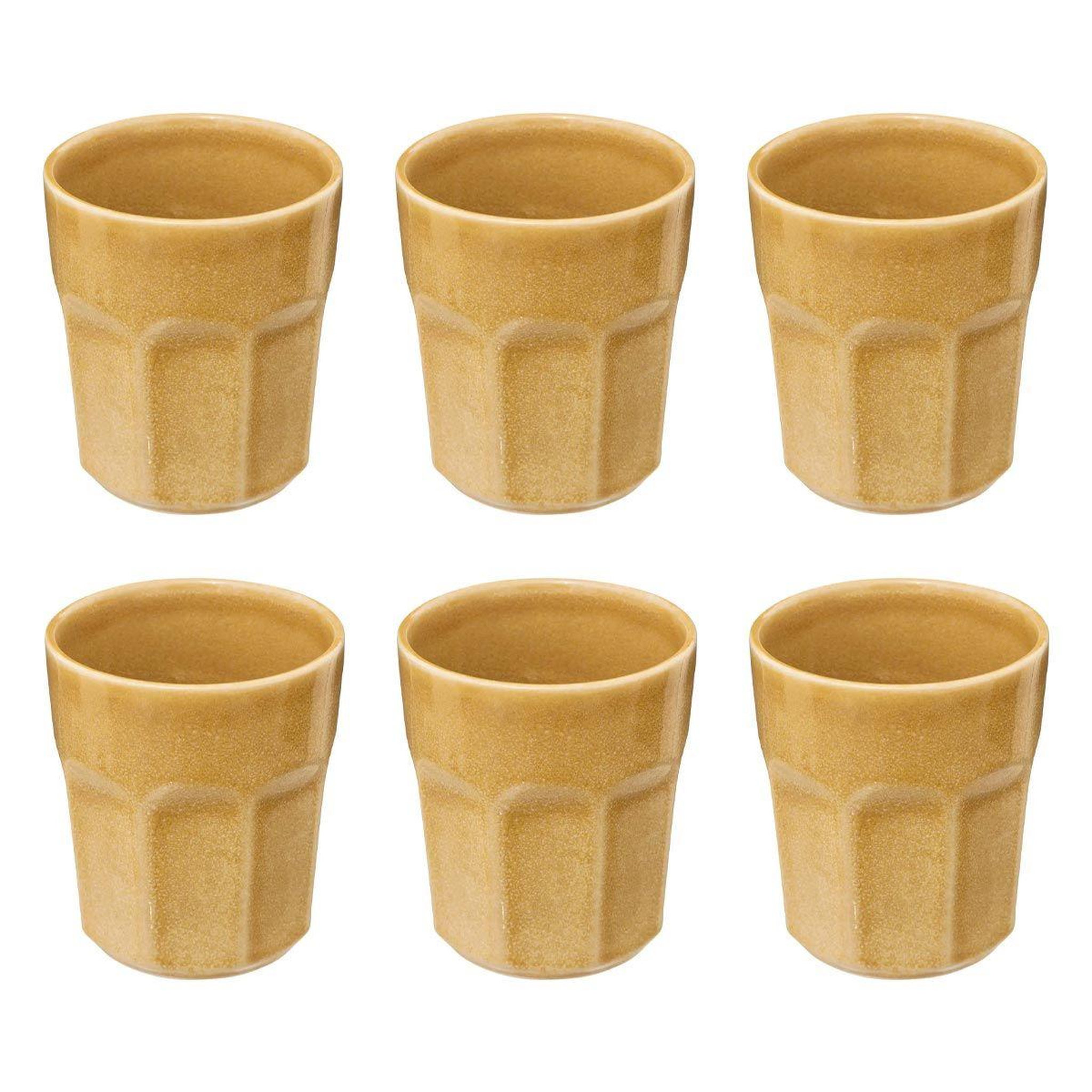 SECRET DE GOURMET Lot de 6 mugs design   roma  30cl jaune