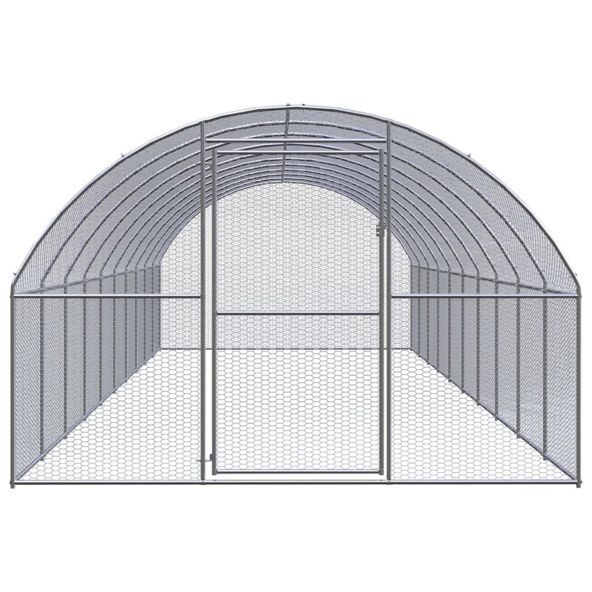 Voir la diapositive 2 : VIDAXL Poulailler d'exterieur 3x10x2 m Acier galvanise