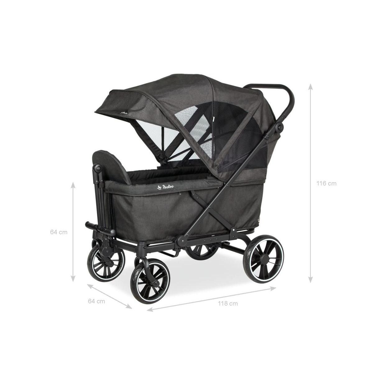 Pinolino Chariot enfant pliable Cruiser noir