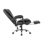 Voir la diapositive 5 : CONCEPT USINE Chaise de bureau massante  noir avec repose pieds ELITE
