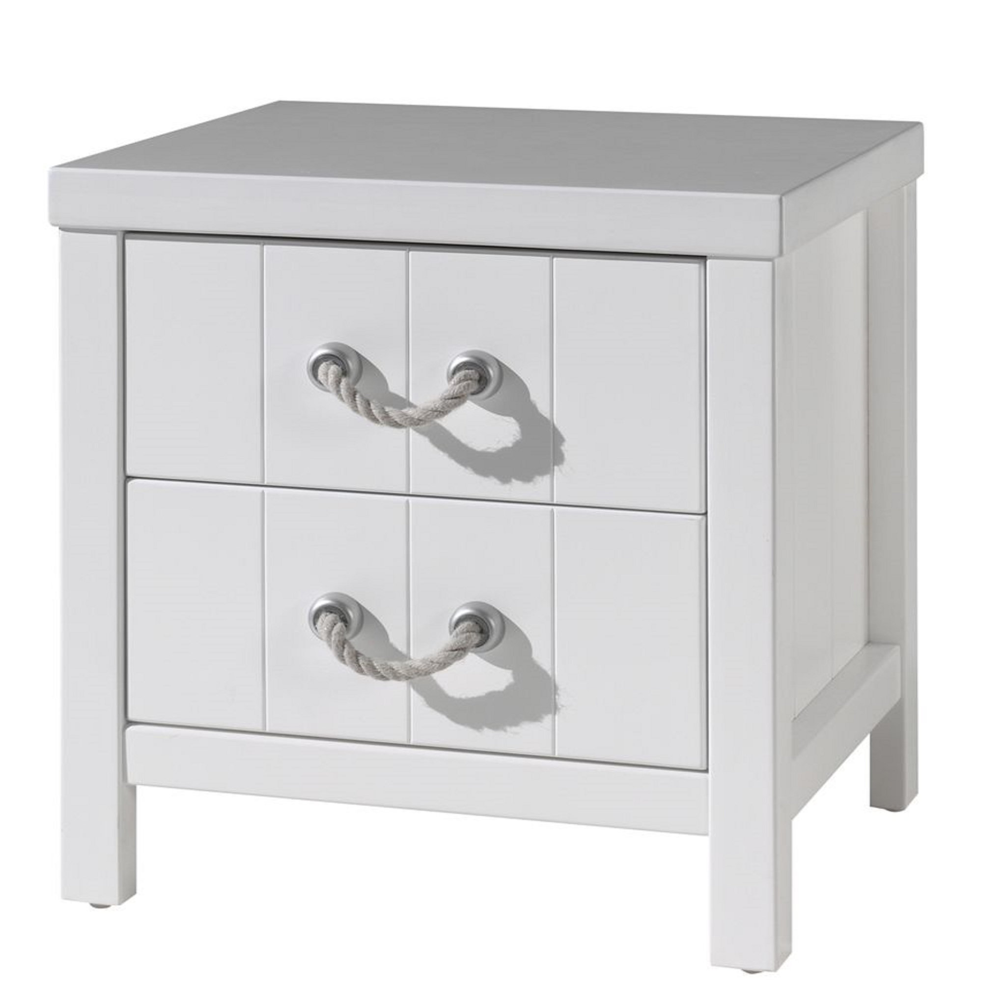Voir la diapositive 1 : Table de chevet coloris blanc laqué MARINE