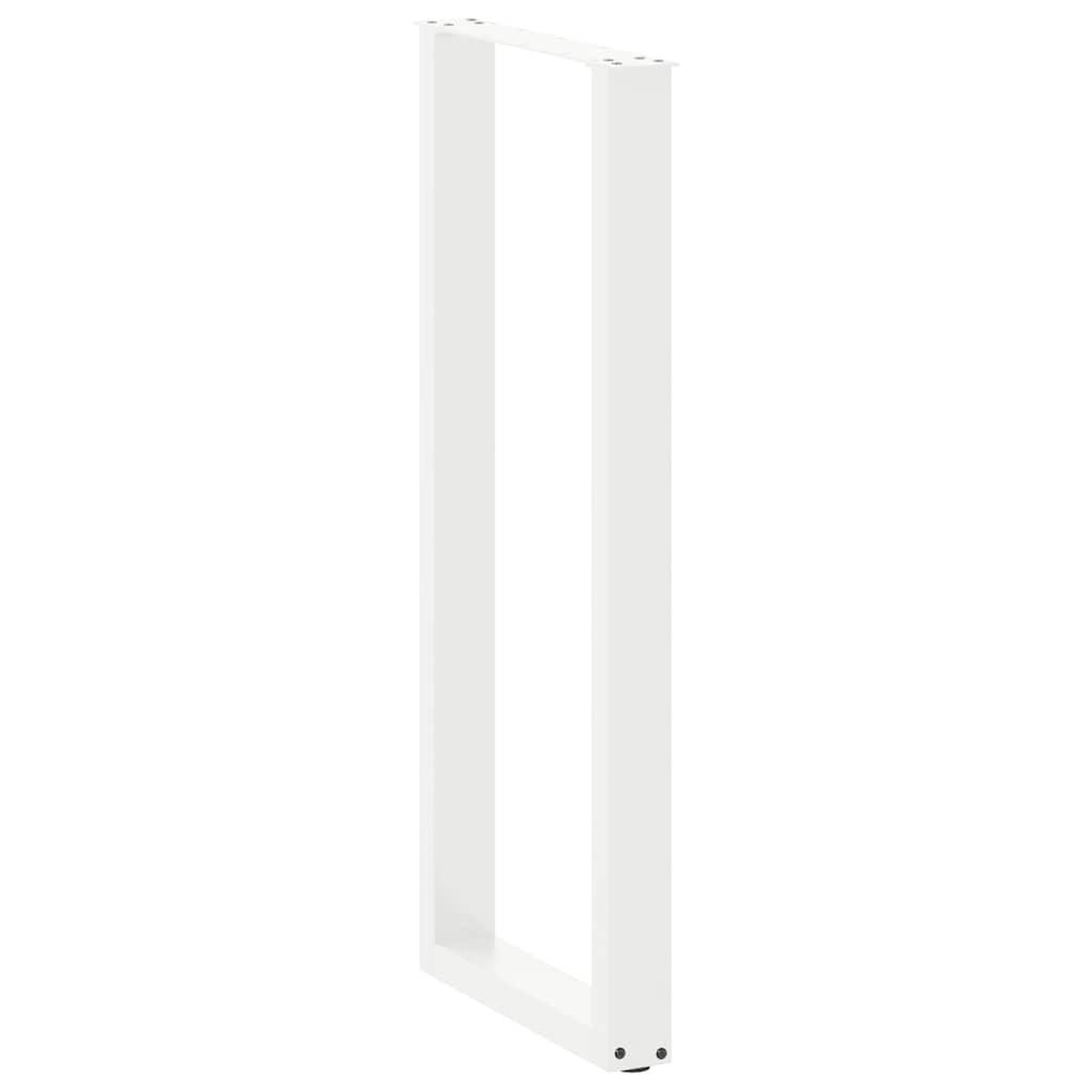 Voir la diapositive 4 : VIDAXL Pieds de table basse forme de U 2pcs blanc 50x(110-111)cm acier